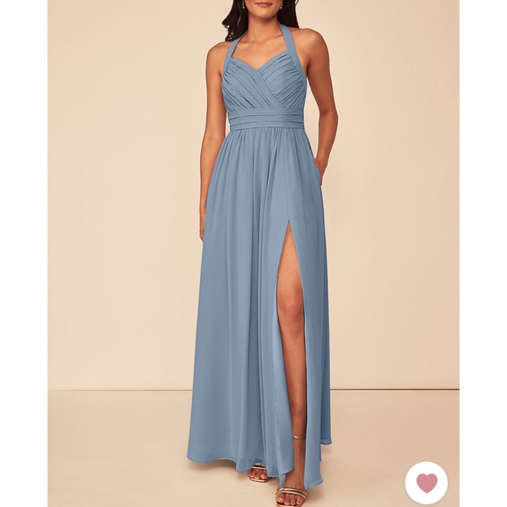 Azazie Veronica dusty blue